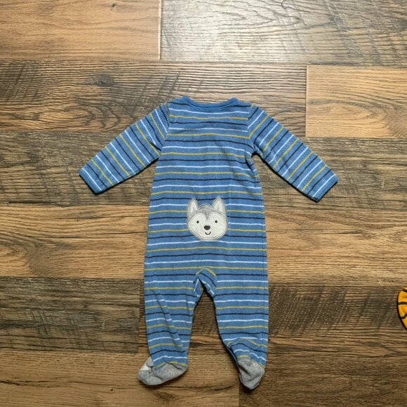 Set of 3 Size 3-9 months Footed Sleepers Gerber & Carter's - Picture 9 of 12